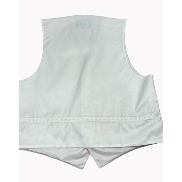 Cardi Collection Mens S Satin Vest Magenta White Adjustable Formal Wedding - Picture 7 of 8
